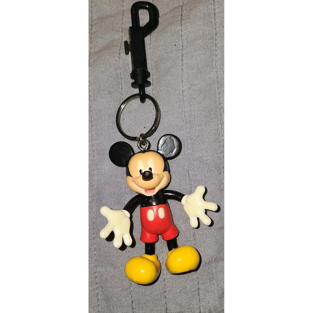 Disney Mickey Mouse Keychain Vintage Rubber 3D Figure Collectible Rare