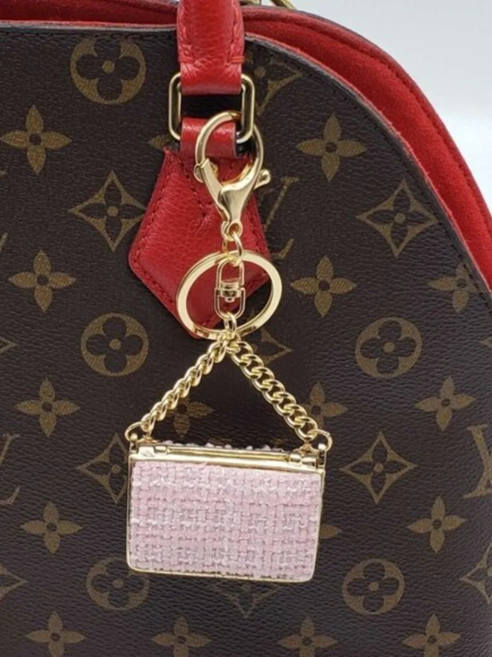 Authentic Louis Vuitton Gold Padlock 🔒 Key Set w/ Unbranded Tweed Bag Charm