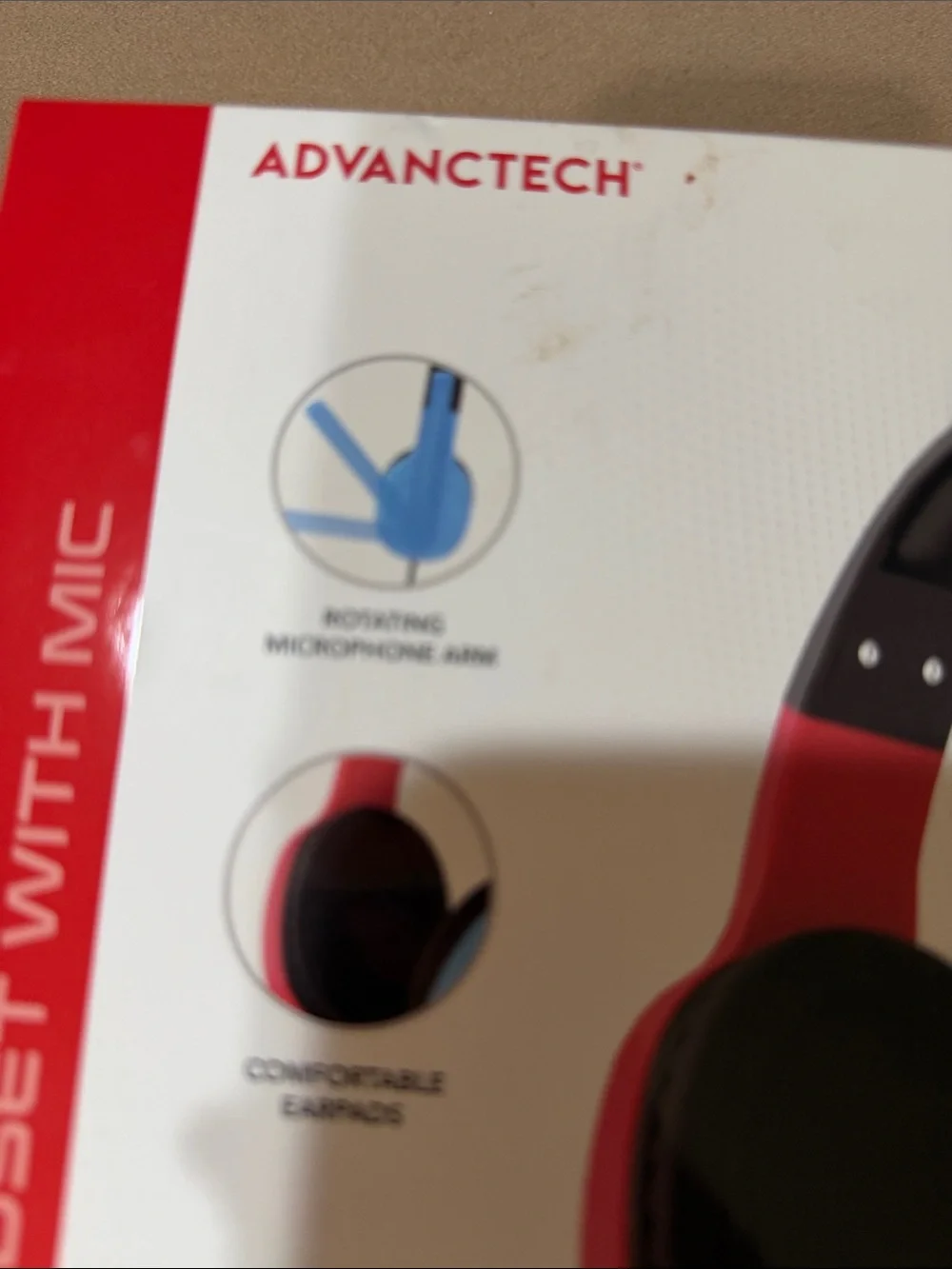 For Nintendo Wired Gaming Headset in Blue and Red