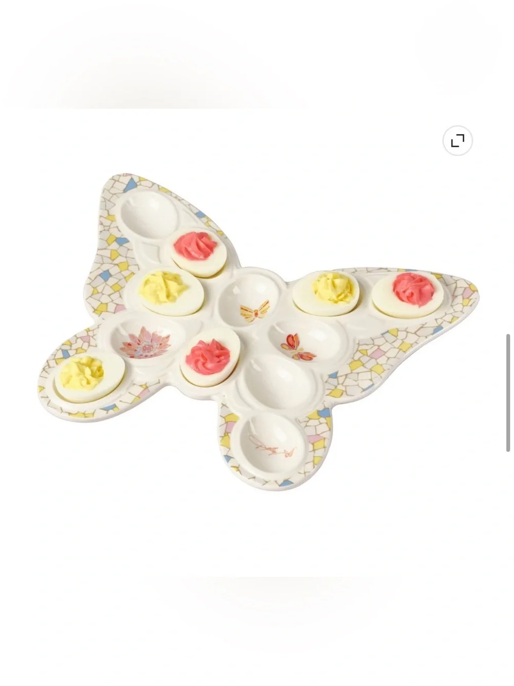 NWT DOLLY PARTON Butterfly and floral Deviled Egg Tray