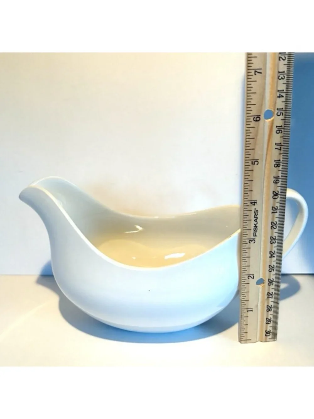 JOHNSON BROS Vintage Snowhite Gravy Boat 1960s Made in England MCM