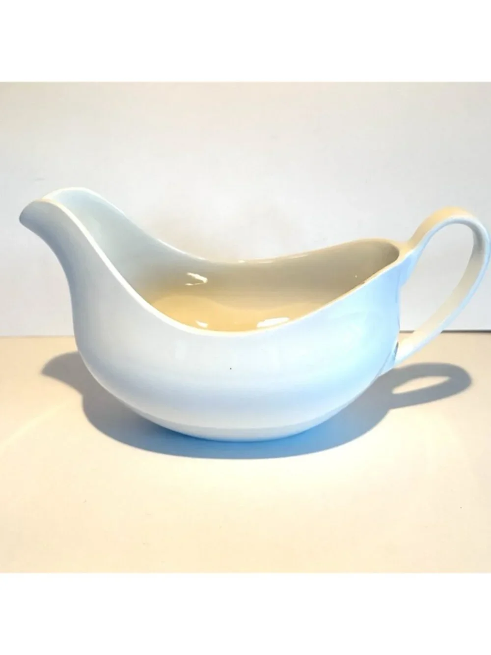 JOHNSON BROS Vintage Snowhite Gravy Boat 1960s Made in England MCM