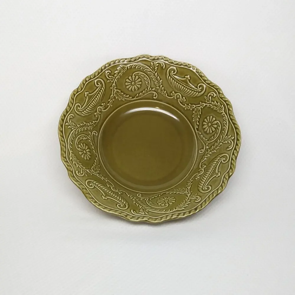 Canonsburg Regency Green Serving Bowl Vintage Ironstone Serveware Olive 9