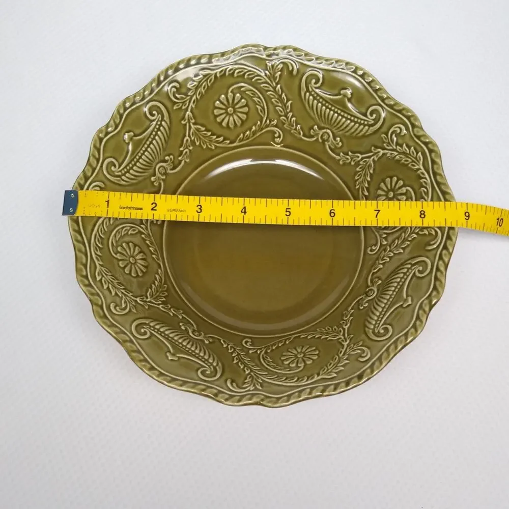 Canonsburg Regency Green Serving Bowl Vintage Ironstone Serveware Olive 9
