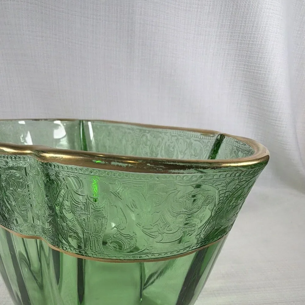 Vtg Fostoria Glass Royal Green 11