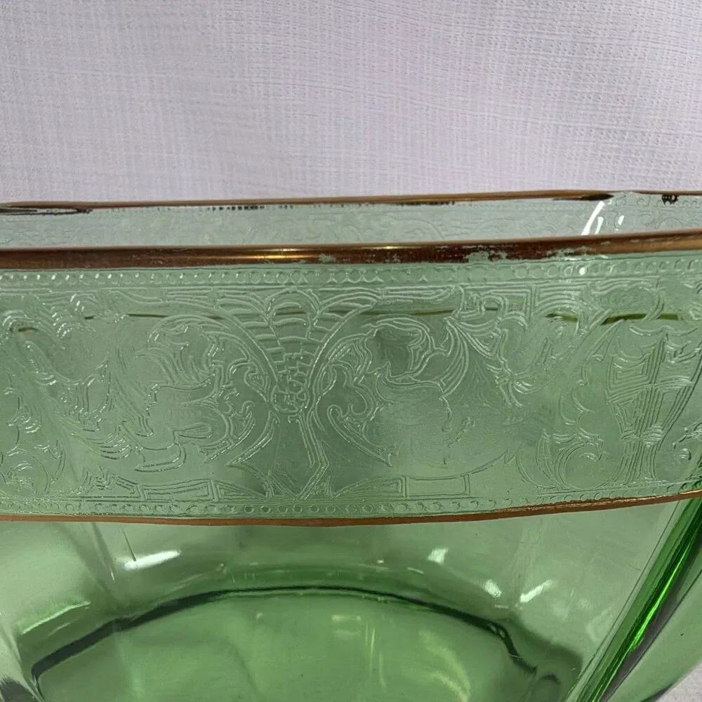 Vtg Fostoria Glass Royal Green 11