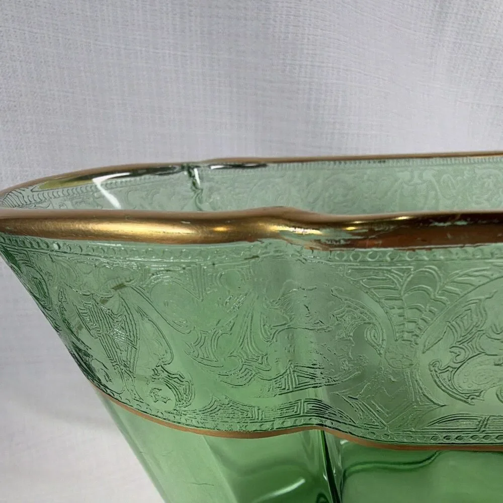 Vtg Fostoria Glass Royal Green 11