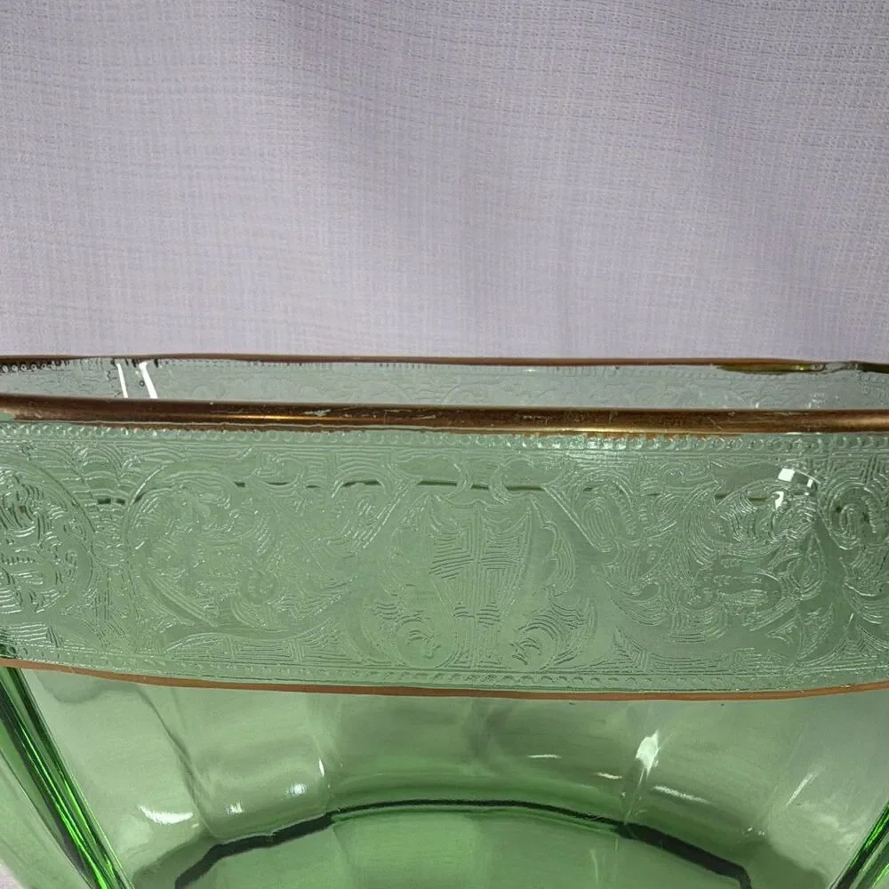 Vtg Fostoria Glass Royal Green 11
