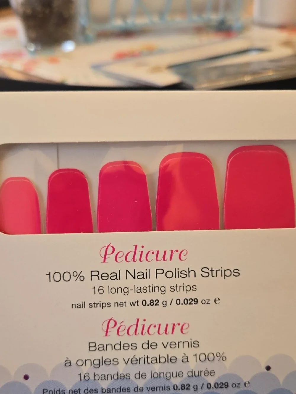 Color Street Bright Pink Pedicure Nail Polish Strips