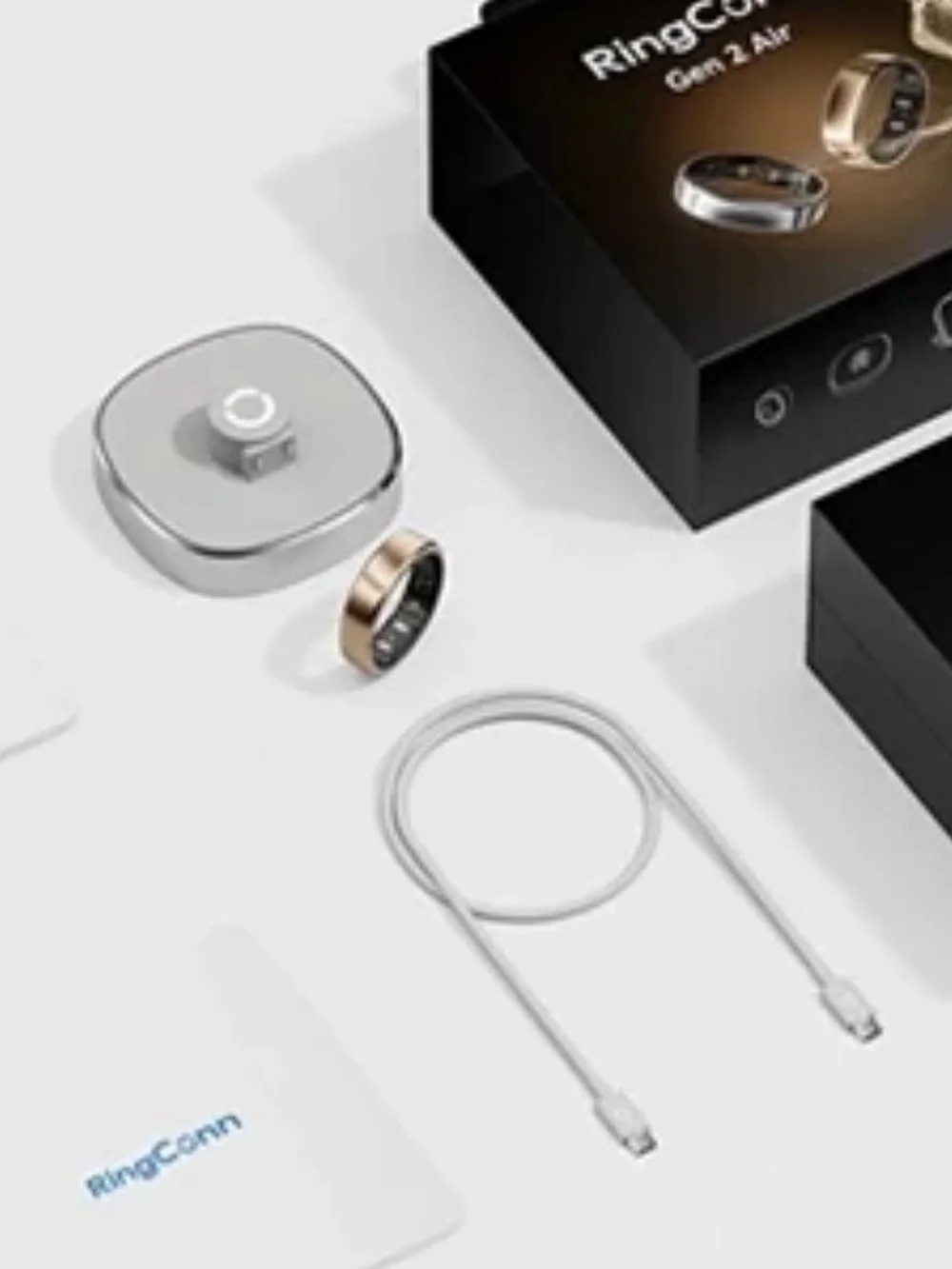 Silver RingConn Gen 2 Air with Activity & Sleep Tracking
