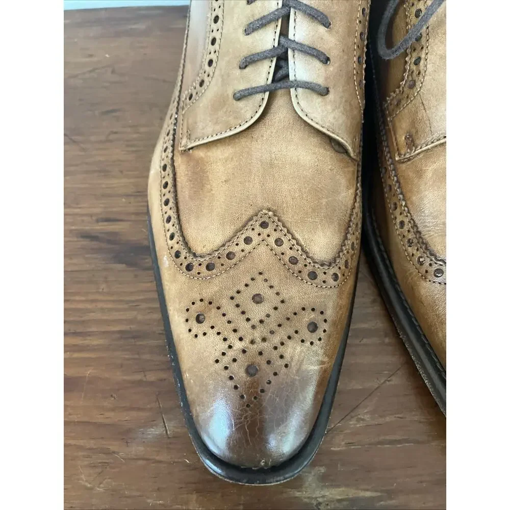 Johnston Murphy Collection Italy Leather Wingtips Brogues Oxfords Mens Shoes 9M