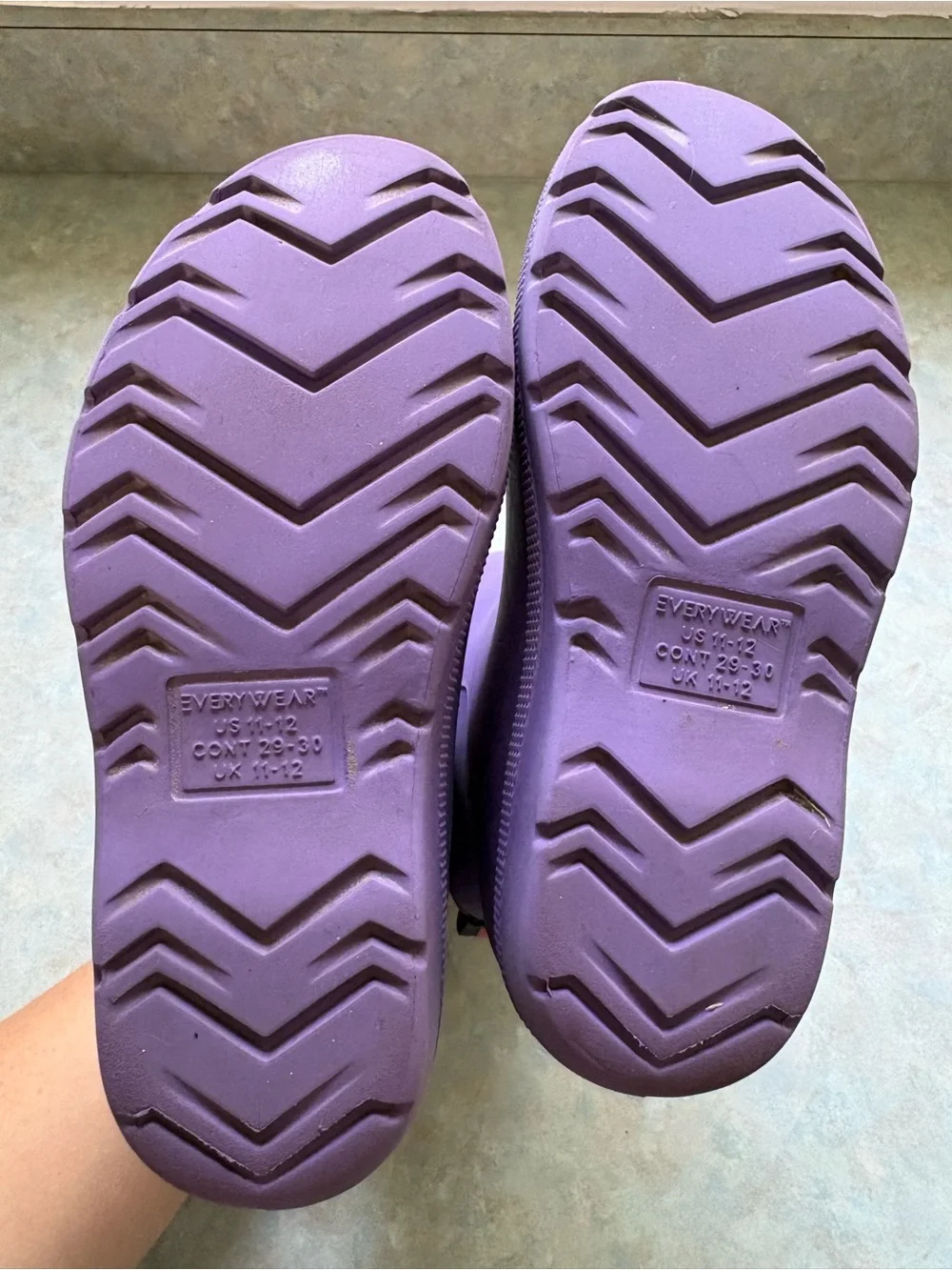 totes Kids Purple Rain Boots with Pink Pull Tabs