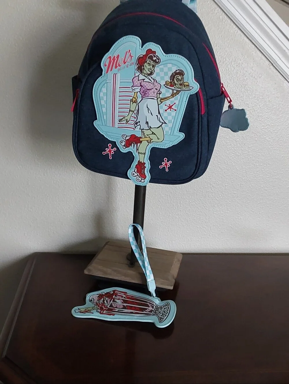 Mel's Drive-In Denim‎ NWOT Mini Backpack Set
