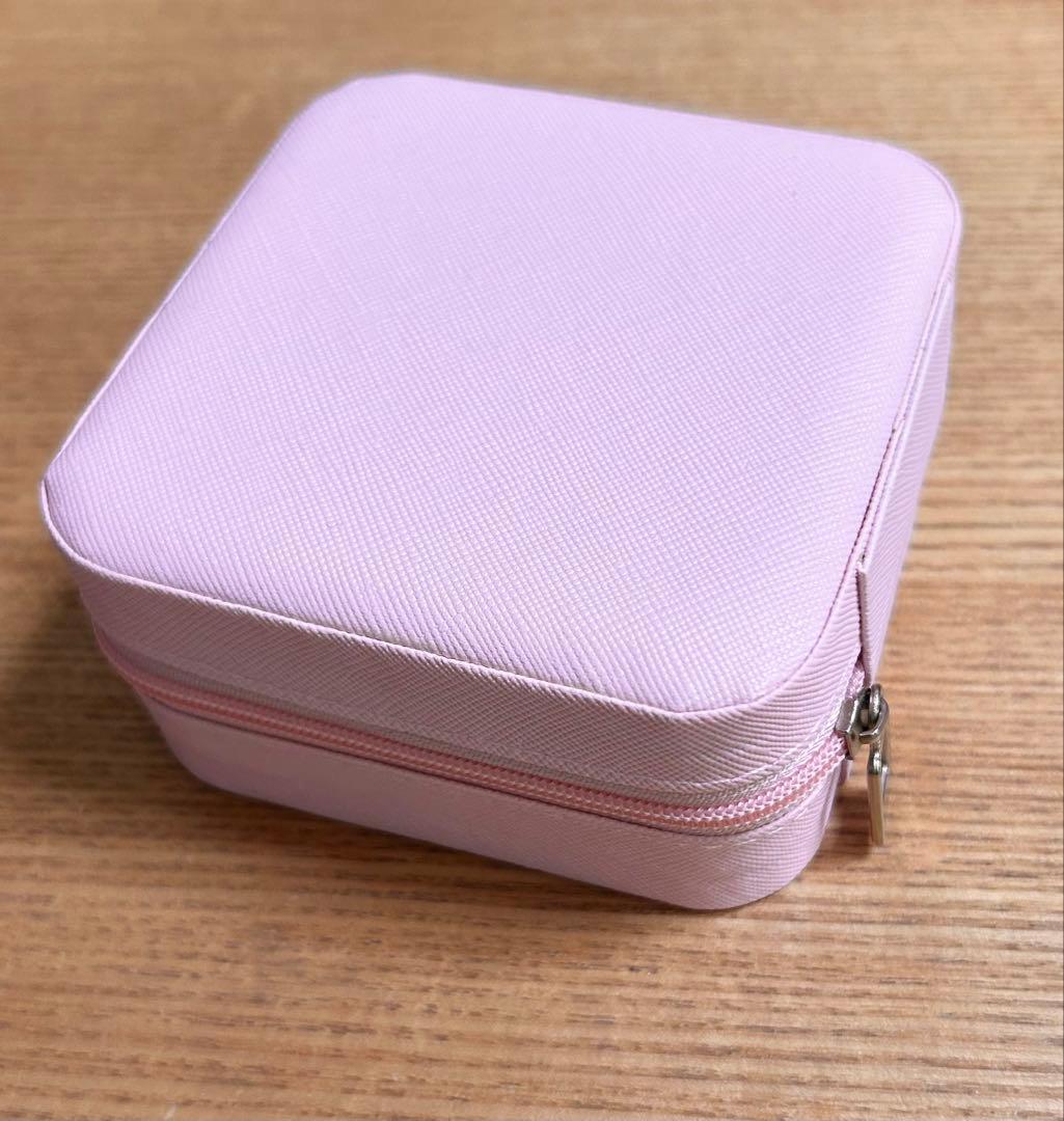 Accessory Case Jewelry Box Pink Portable Compact