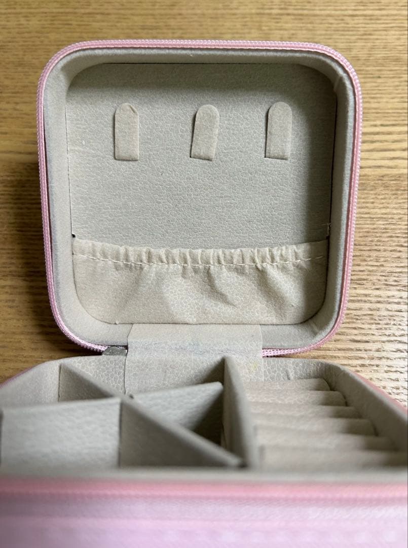 Accessory Case Jewelry Box Pink Portable Compact