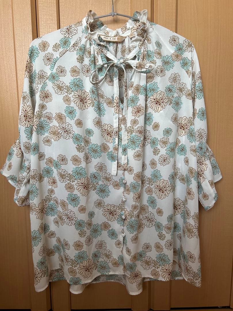 PAUL & JOE Floral Print 3/4 Sleeve Blouse, Size M
