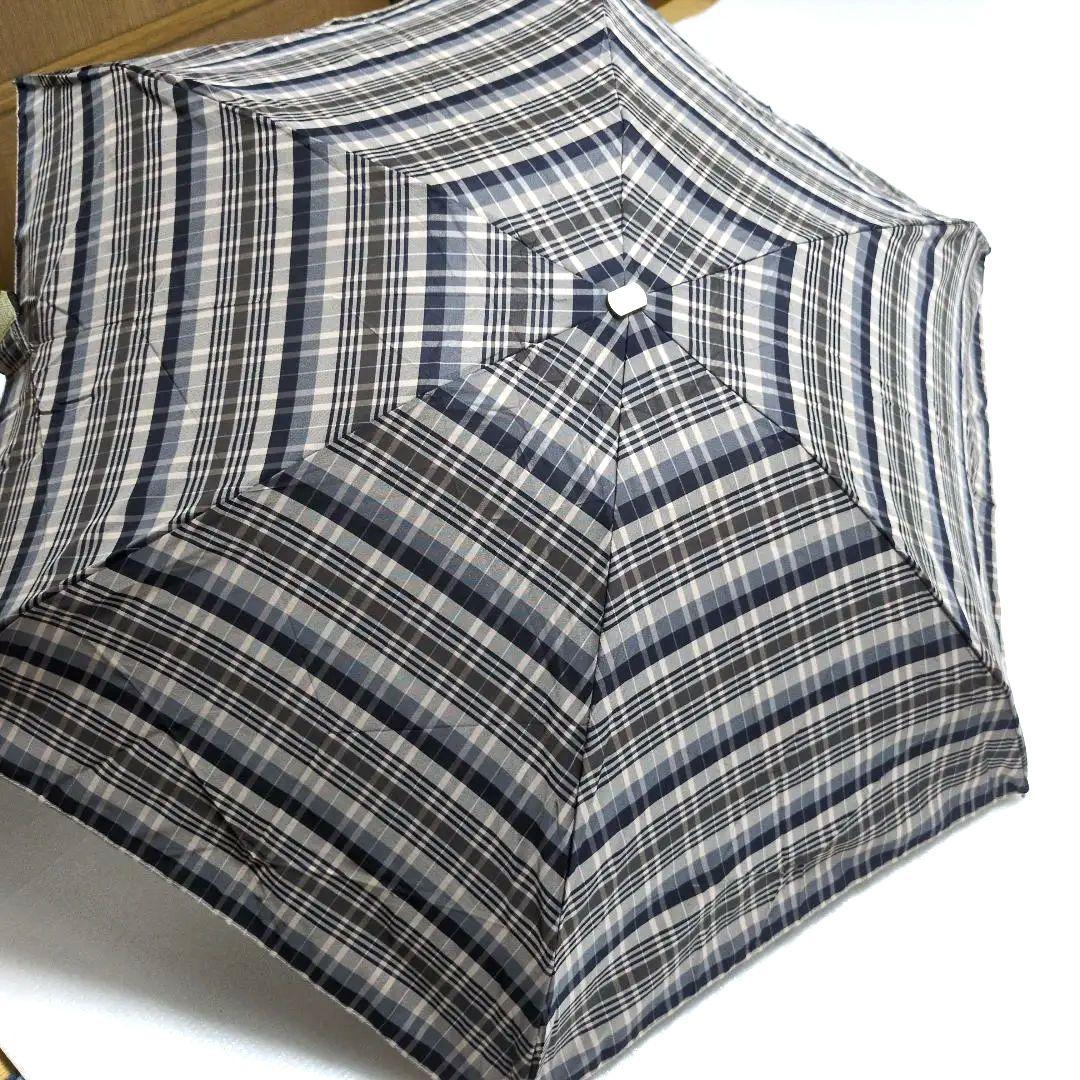 ❤ Checkered Navy Umbrella, Navy Series Sun & Rain Umbrella, Mint Green Parasol - Set of 3