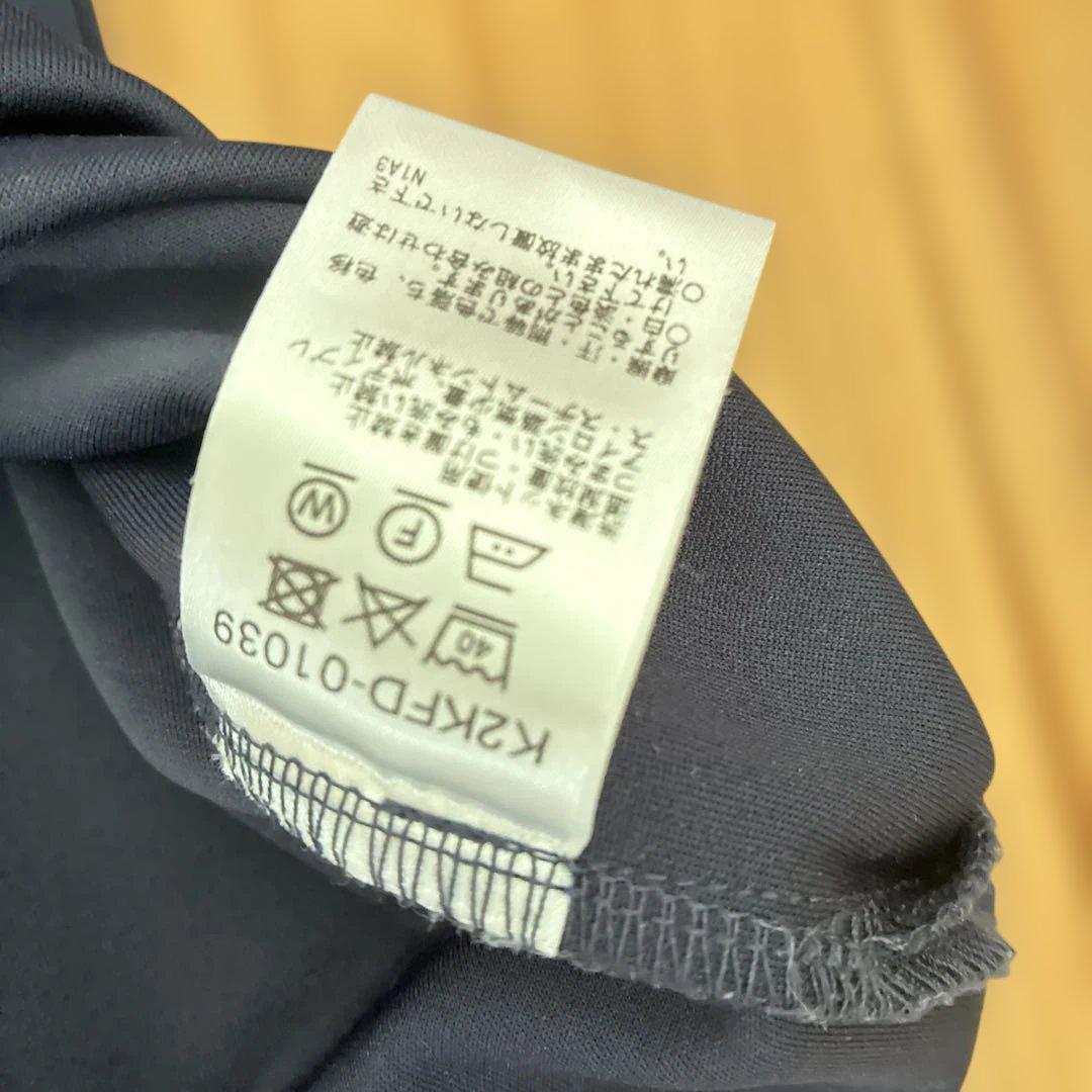 Beautiful condition, ABBEBE blouse, cut and sew, shirt, U-neck, navy, S