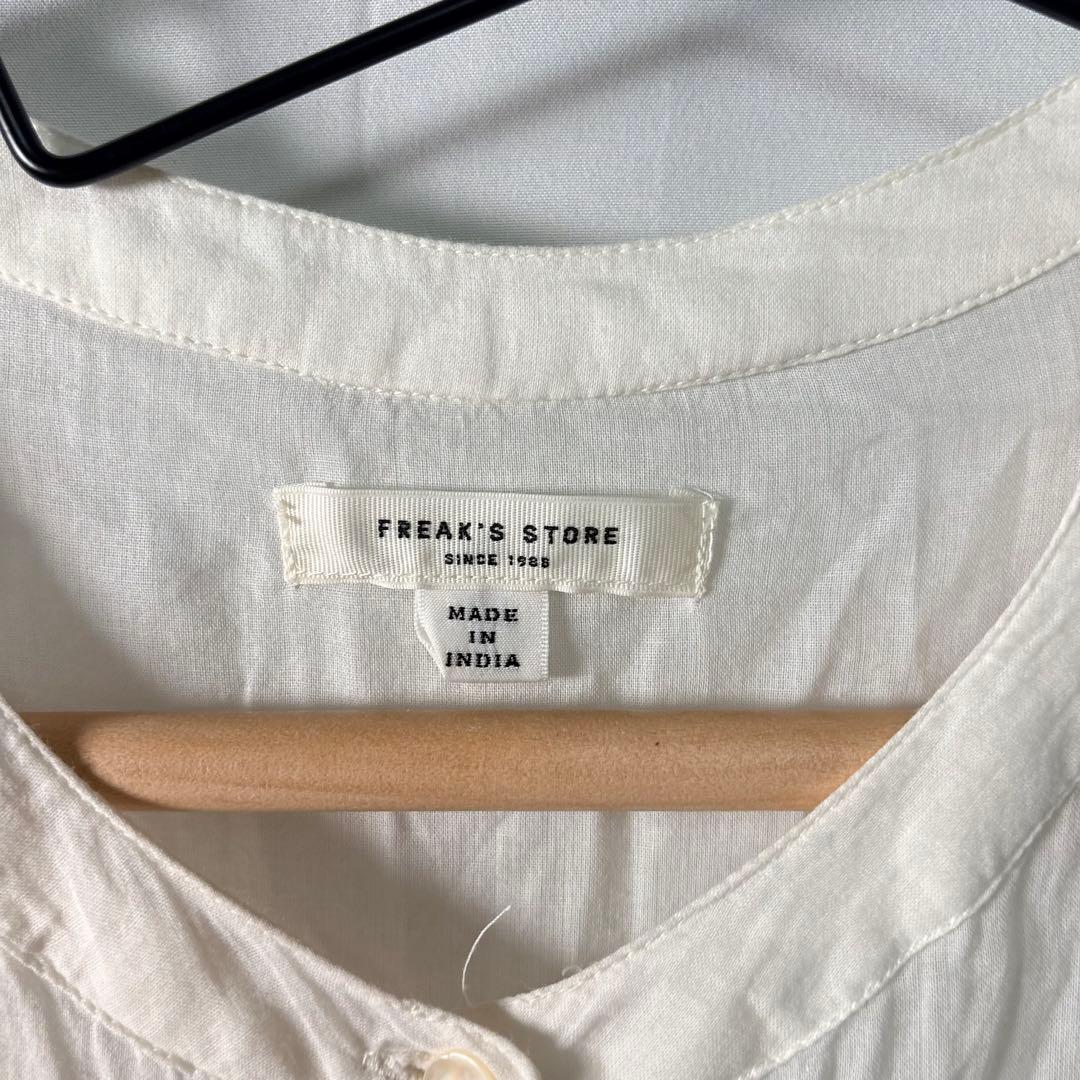FREAK'S STORE Tiered Blouse, White, Cotton, 3/4 Sleeve