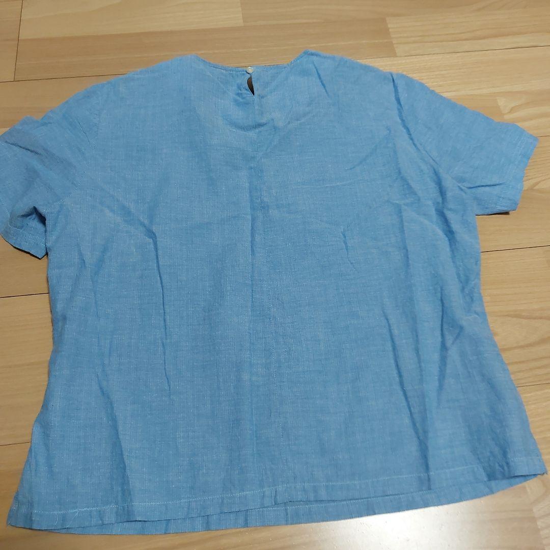 Light Blue Linen-Style Short-Sleeve Lightweight Jacket - Short Sleeve Ensemble Set - M