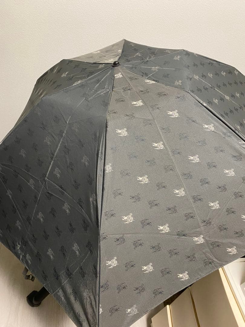 Burberry Made in Japan Folding Umbrella Kagema Natural Wood Handle Mitsukoshi Purchase