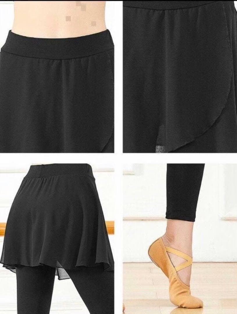【XL】Yoga Dance Beautiful Legs Body Cover 7-Length Wrap Skirt Leggings