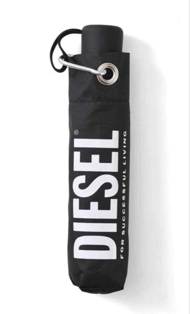 DIESEL Not for Sale Folding Umbrella Black New Unused