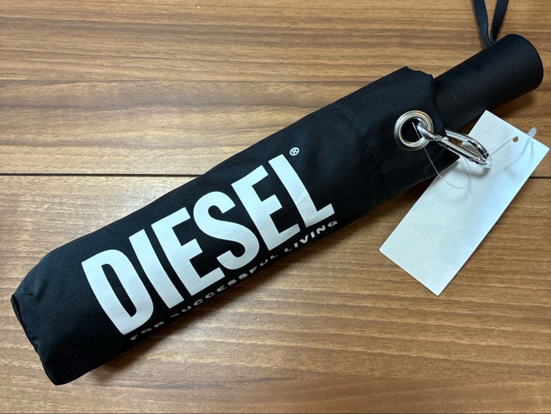 DIESEL Not for Sale Folding Umbrella Black New Unused