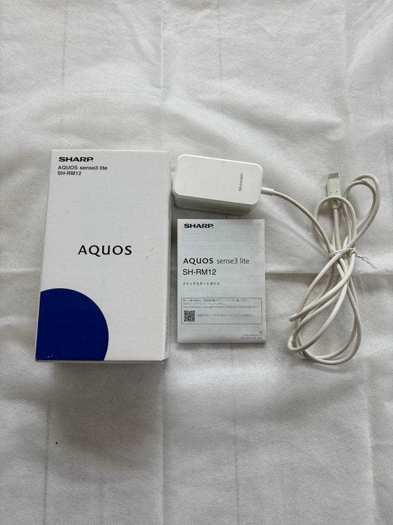 SHARP AQUOS sense3 lite empty box, charger