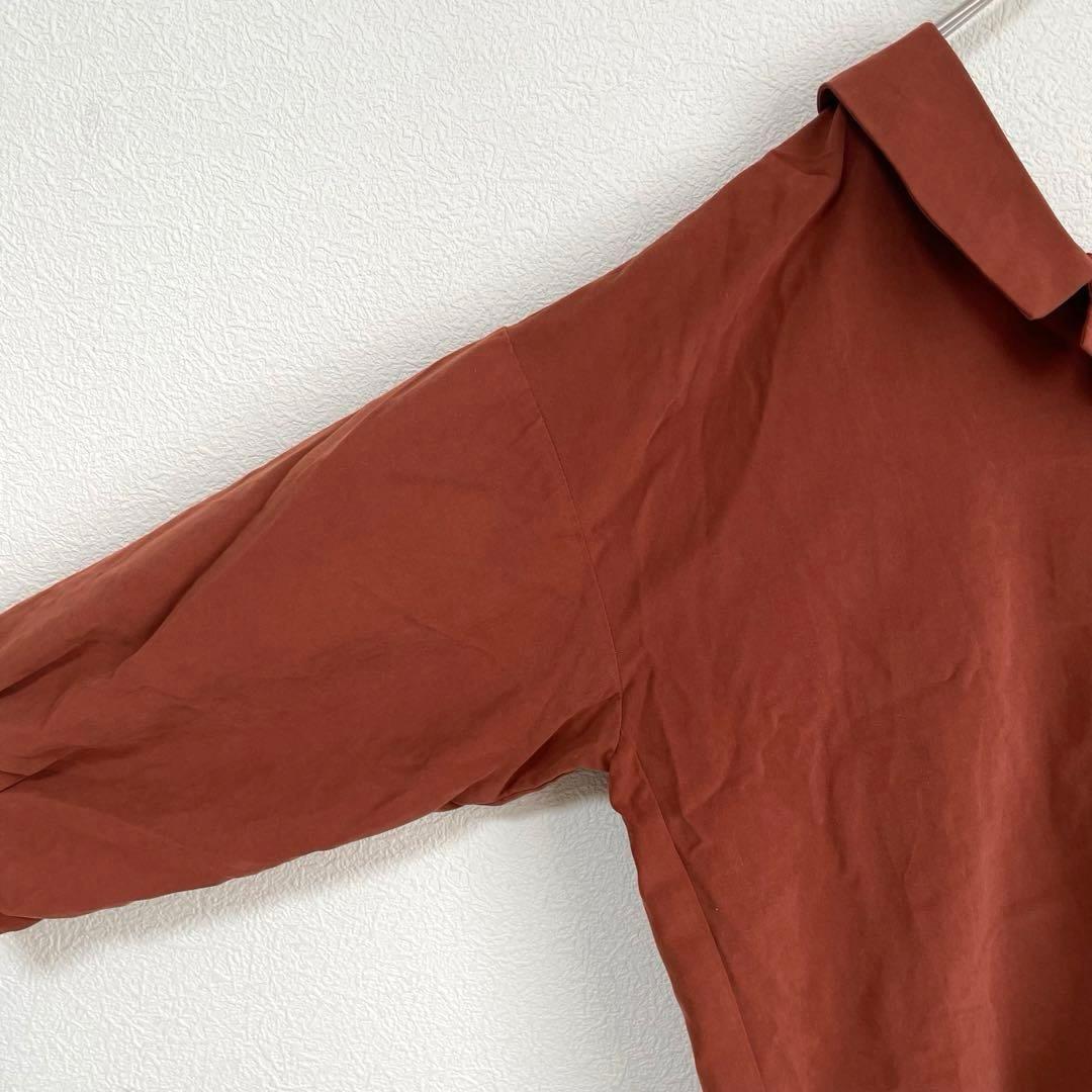 Chocolat Fin Robe Off-the-Shoulder Top, Long Sleeve Shirt, Brown, Asymmetrical Hem