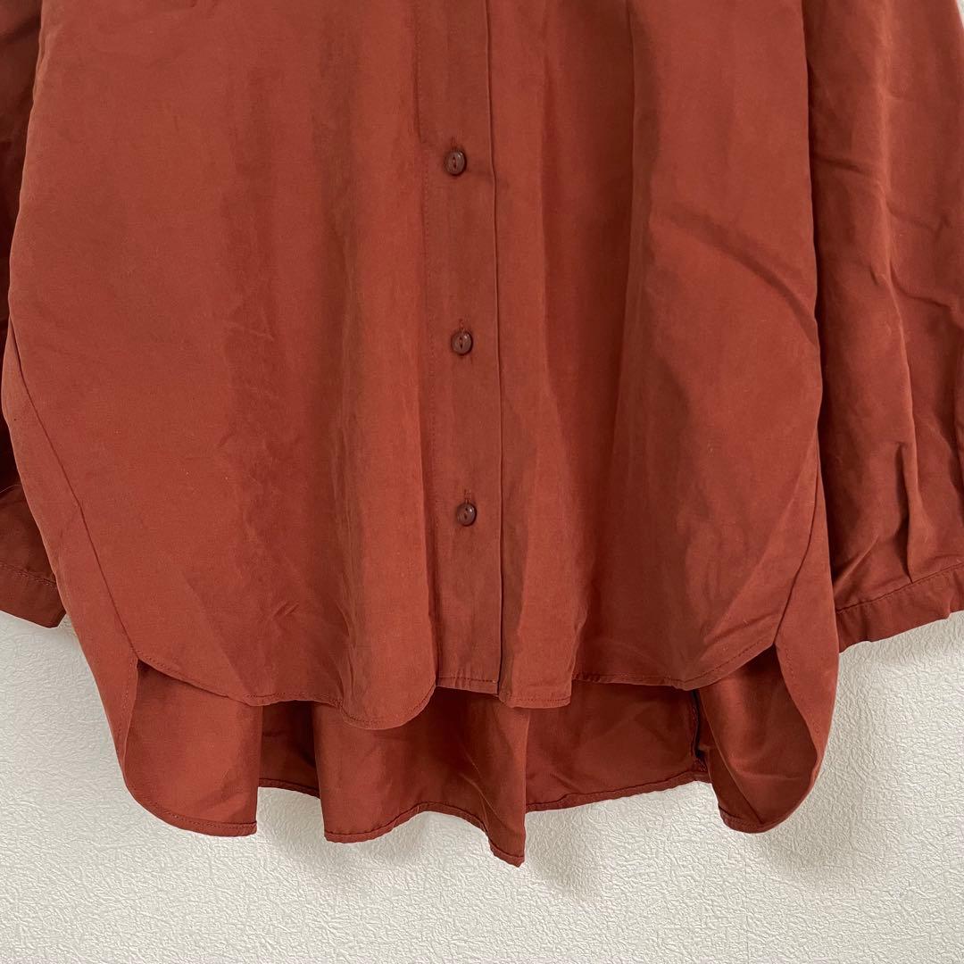 Chocolat Fin Robe Off-the-Shoulder Top, Long Sleeve Shirt, Brown, Asymmetrical Hem